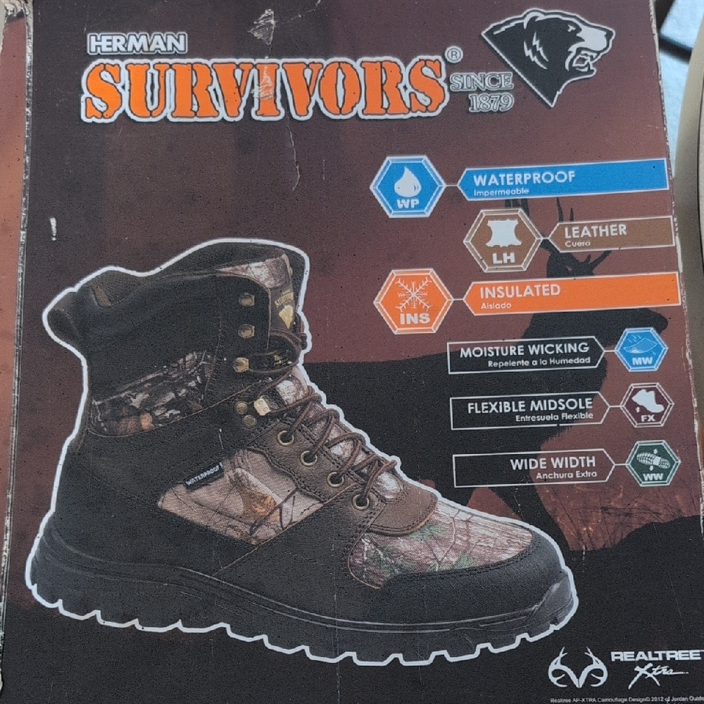 Men's Realtree Camouflage Waterproof Boots